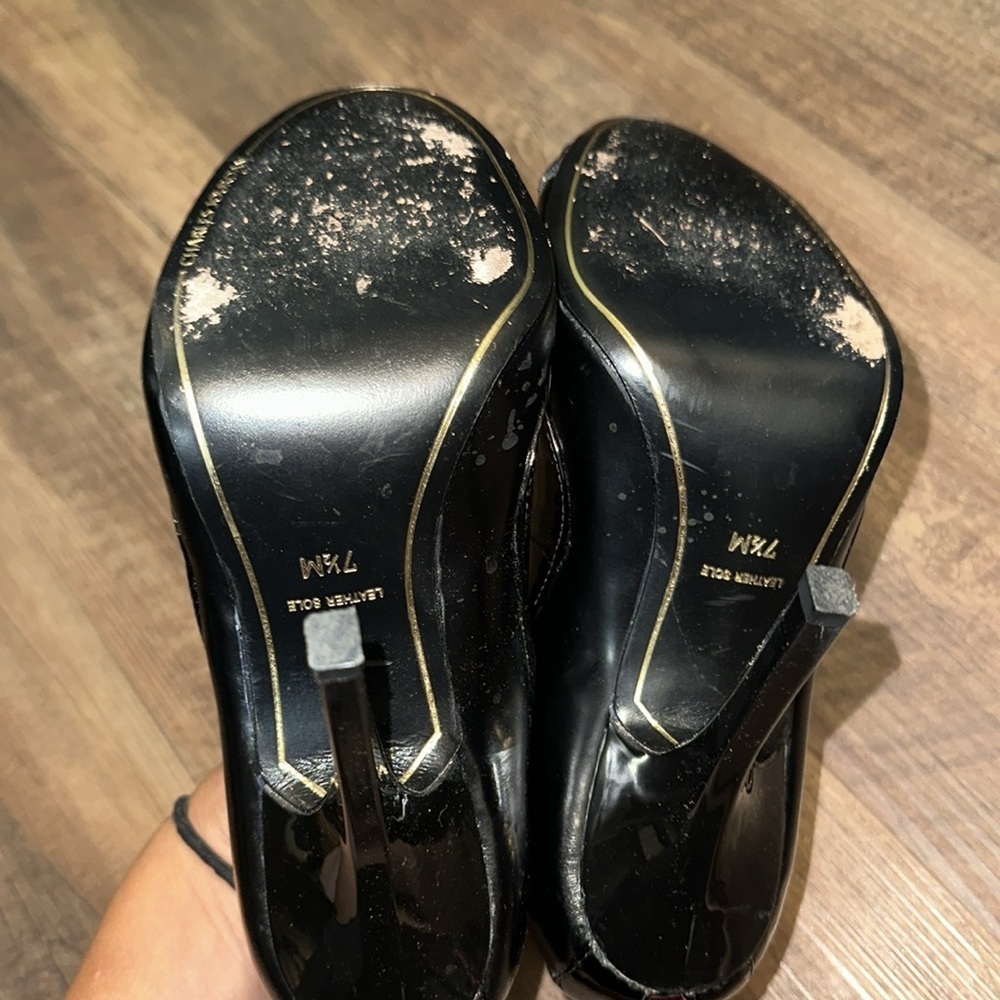 🌷VINTAGE CHARLES JOURDAN HEELS PEEP TOE AND PEEP HEELS IN SIZE 7.5 - Picture 5 of 5
